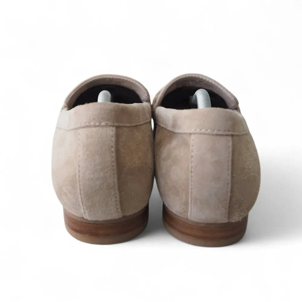 Joie Braided Suede Slip-on Loafers Beige‎ Women's 8M